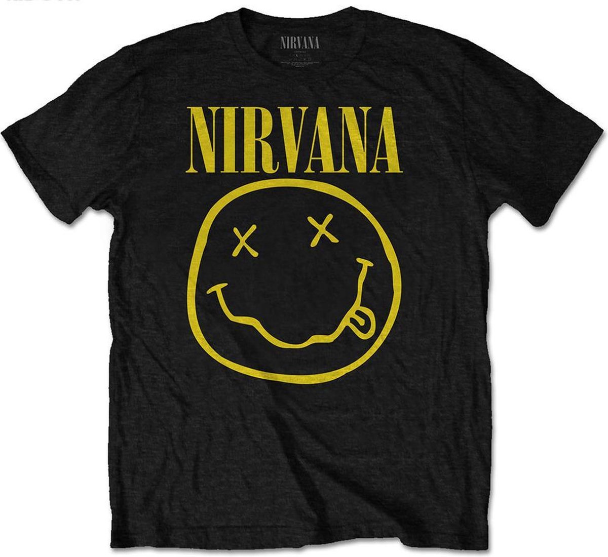 Nirvana kindershirt – Smiley logo maat 11-12 jaar