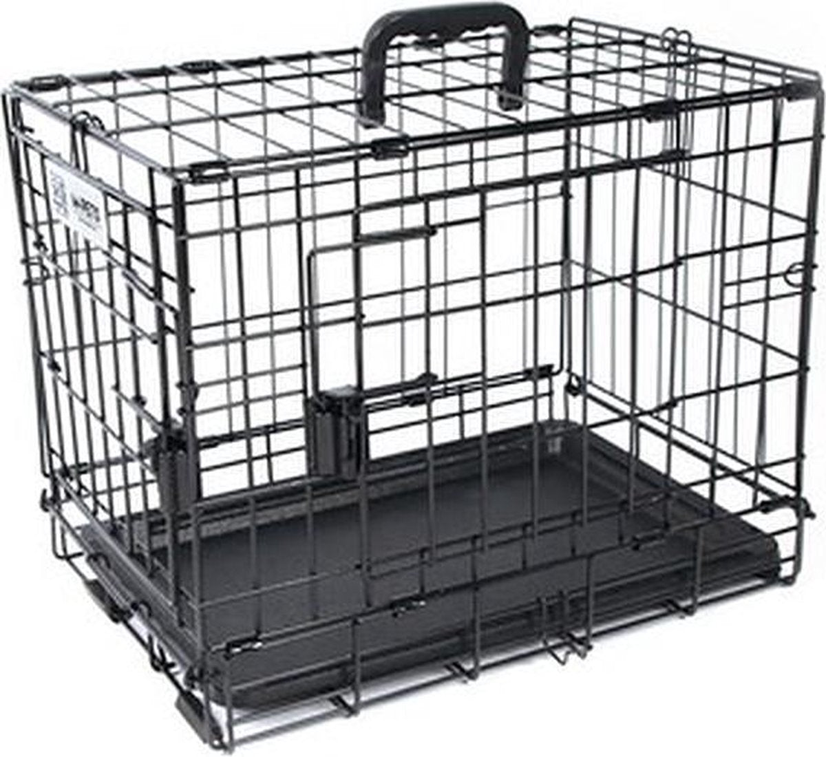 M-Pets Bench- Draadkooi Zwart Voyager 2-deurs met securo lock 76x48x73 cm