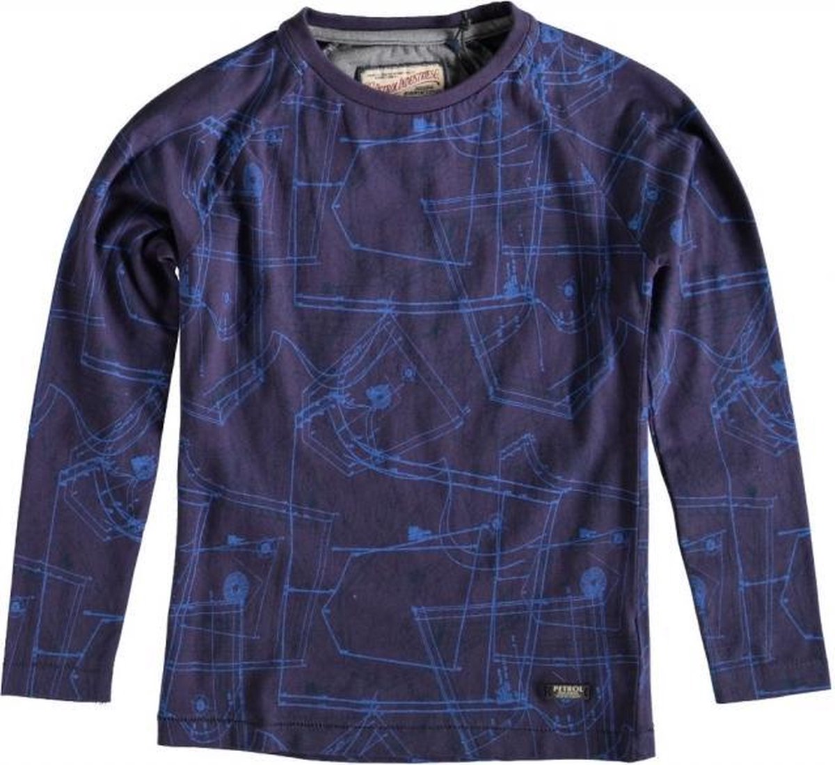 Petrol stevige blauwe longsleeve Maat - 164