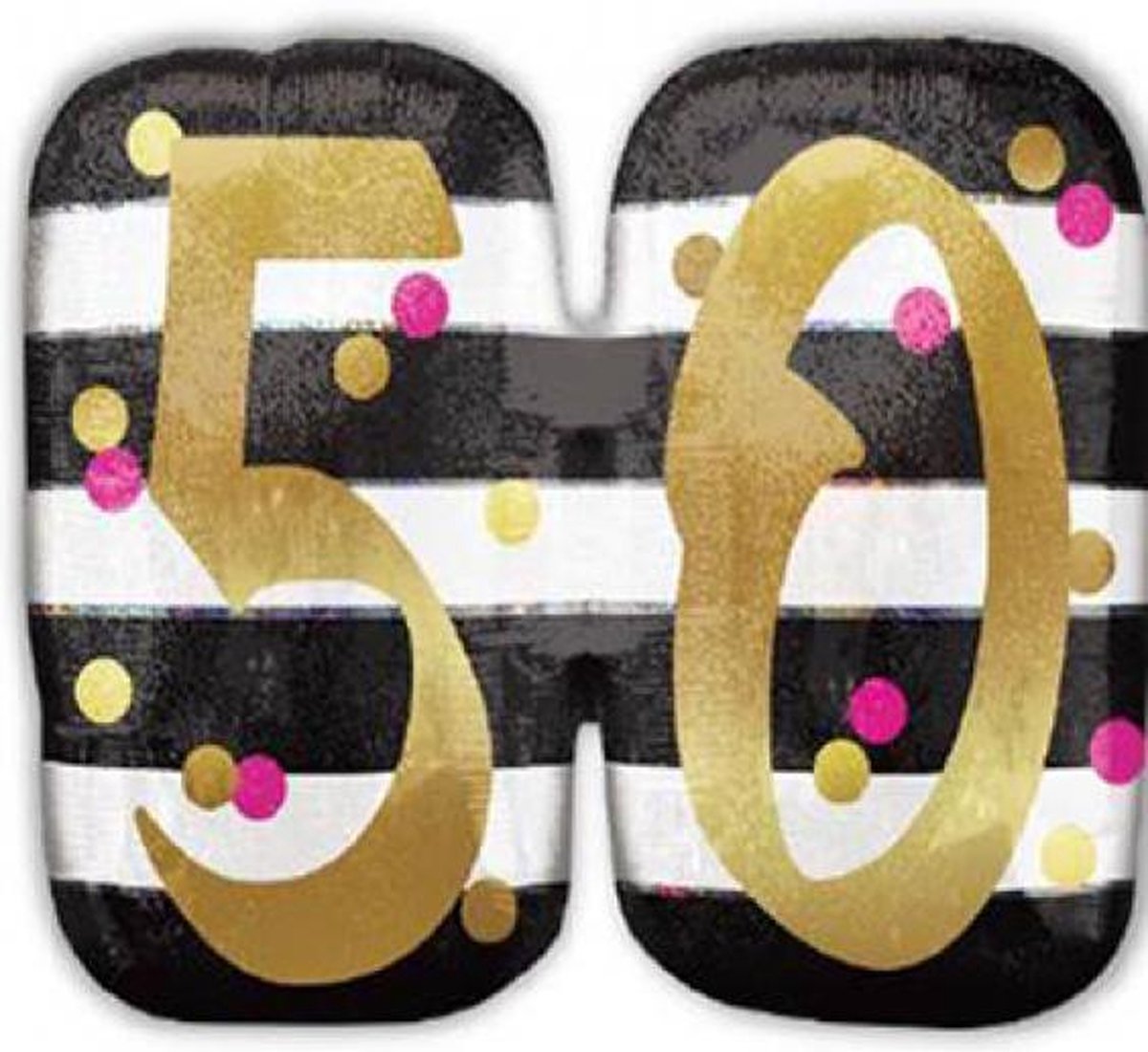 SuperShape Holographic Pink & Gold Milestone 50 Foil Balloon