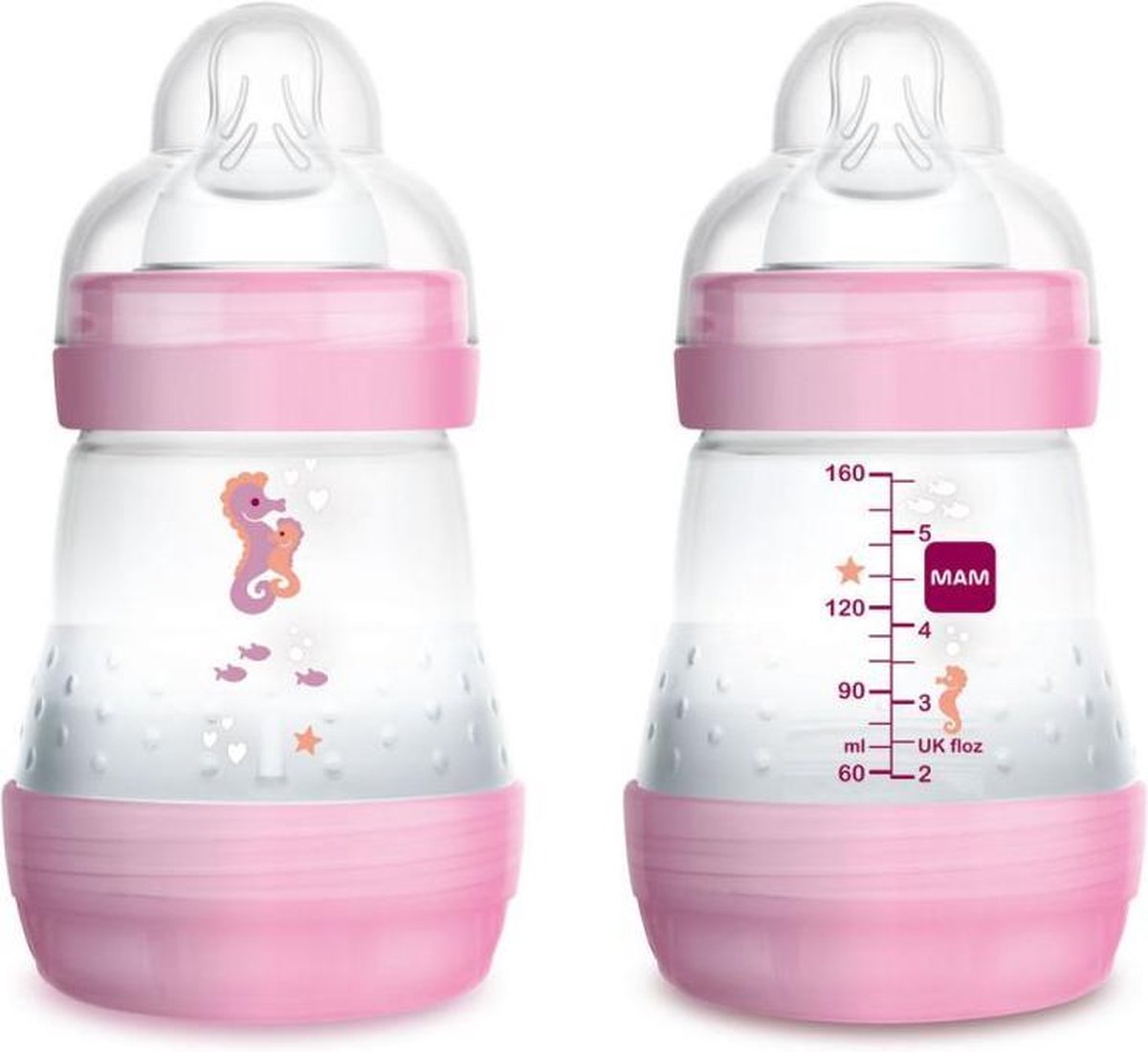 Easy Start™ Anti-Colic 160ml Elements - Babyflesje - Roze