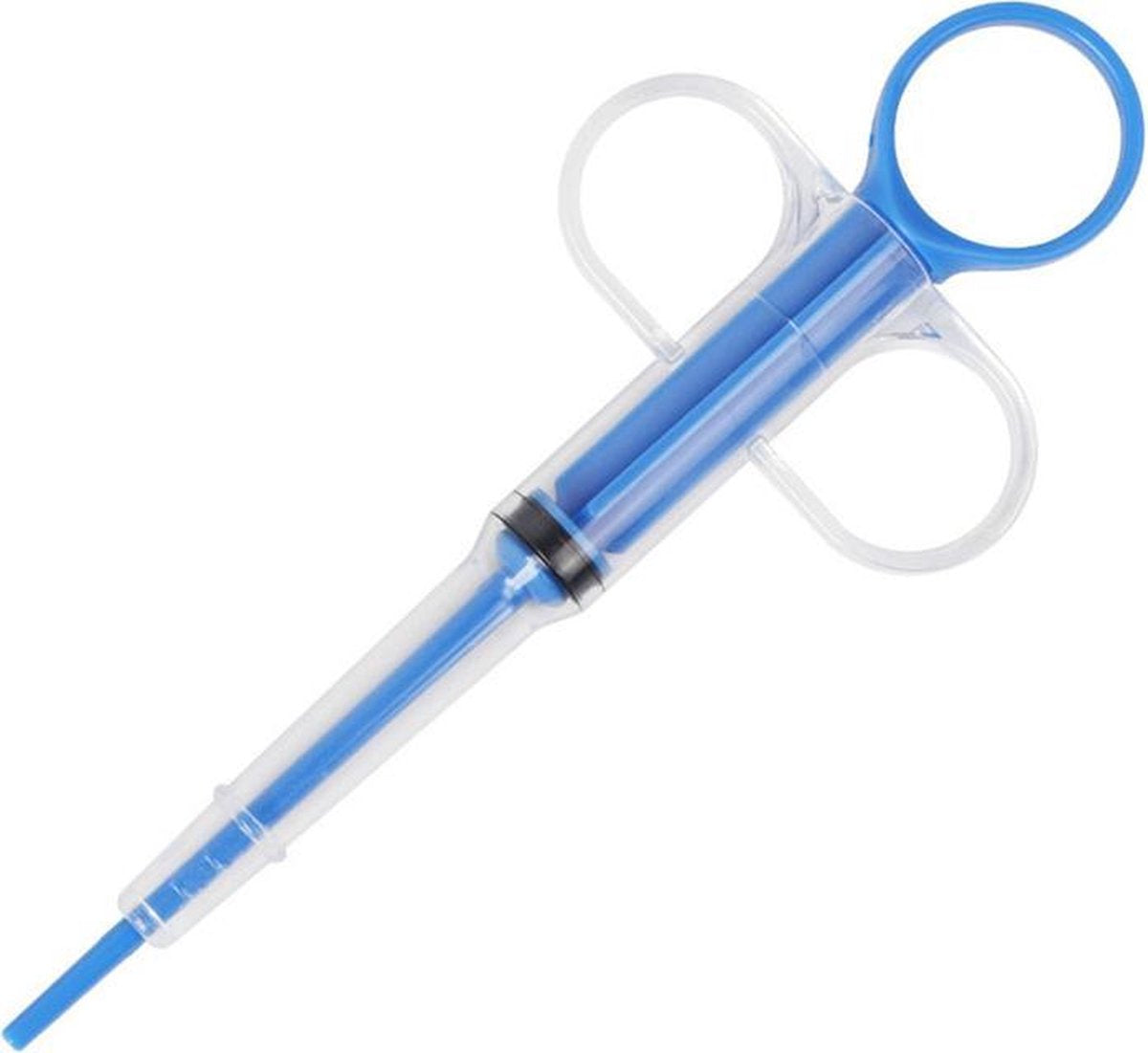 Pillenschieter blauw / pillengever / pill popper / voedingsspuit - hulpmiddel medicatie voor kat / hond / konijn / etc.