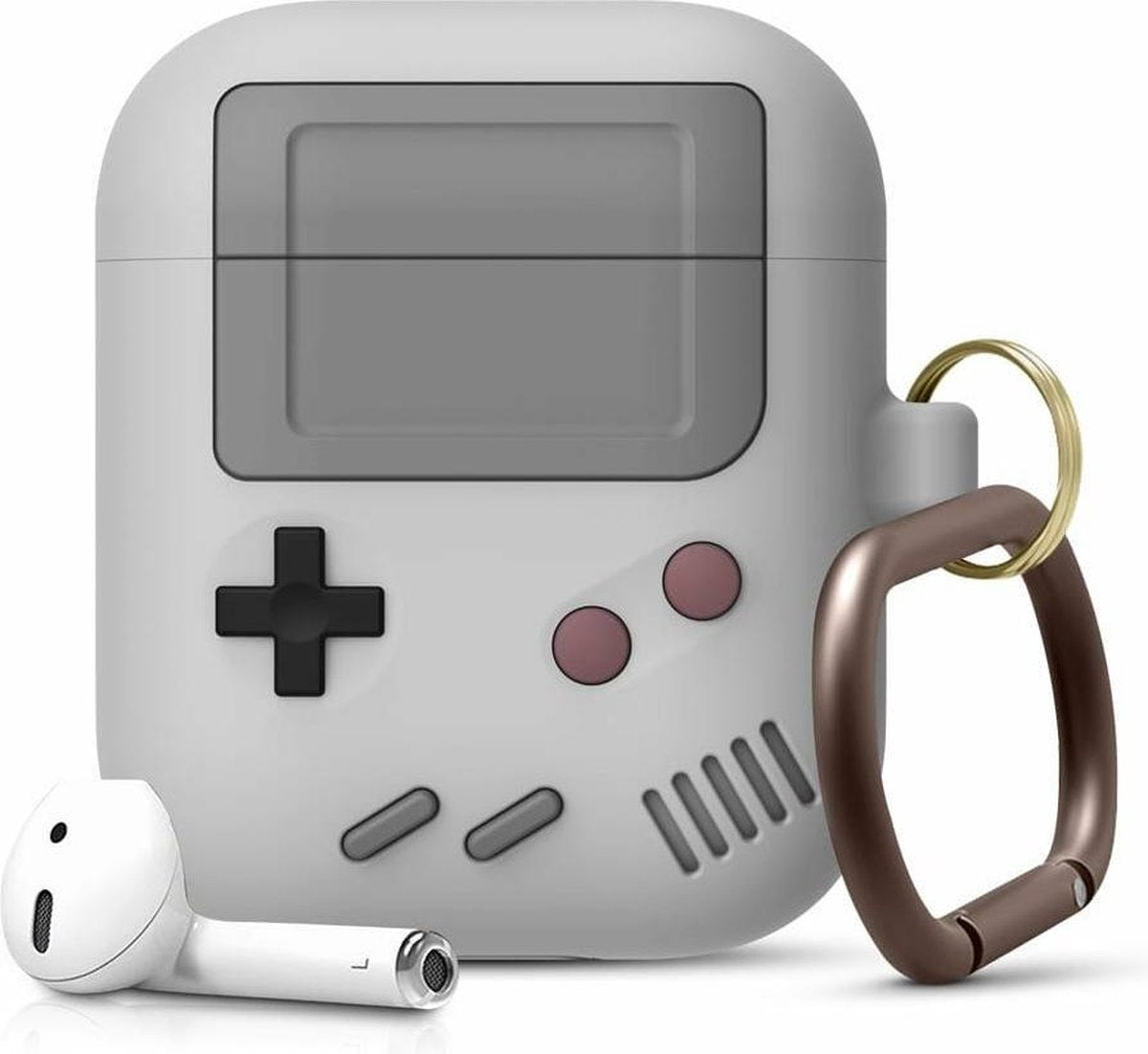 Game Console Case Cover Voor Airpods - Siliconen Grijs | Watchbands-shop.nl