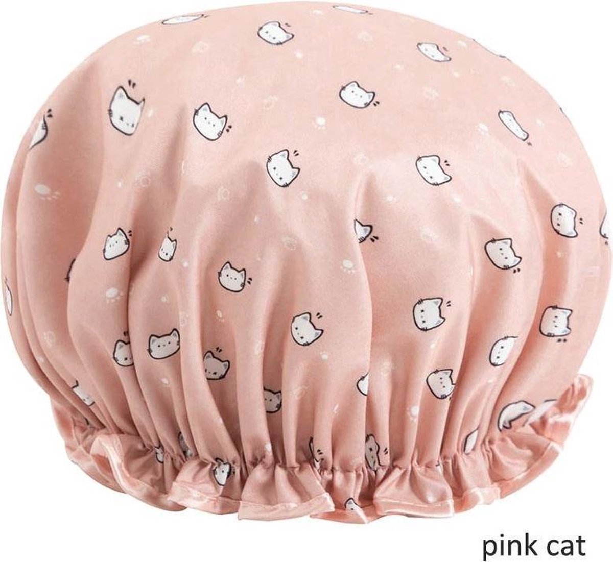 Dikke 1Stuks Douche muts - Shower Cap - Pink Cat - Waterdicht - BadMuts  - Dubbele Laag - Douchemuts Haar Cover Bedekking - Vrouwen Benodigdheden DoucheCap Badkamer Accessoires