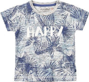Minymo -  jongens T-shirt - korte mouwen - blauw - Maat 92