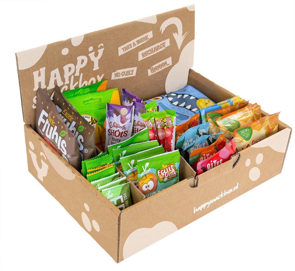 Happy Snackbox 38stk - Verantwoorde tussendoortjes - Snackpakket - Snoeppakket - Cadeau