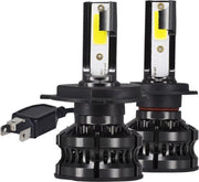 H4 LED 8000K Witte Koplampen Set - High power Plus - Hoge kwaliteit Aluminium - [ autolampen ledlamp - dimlicht