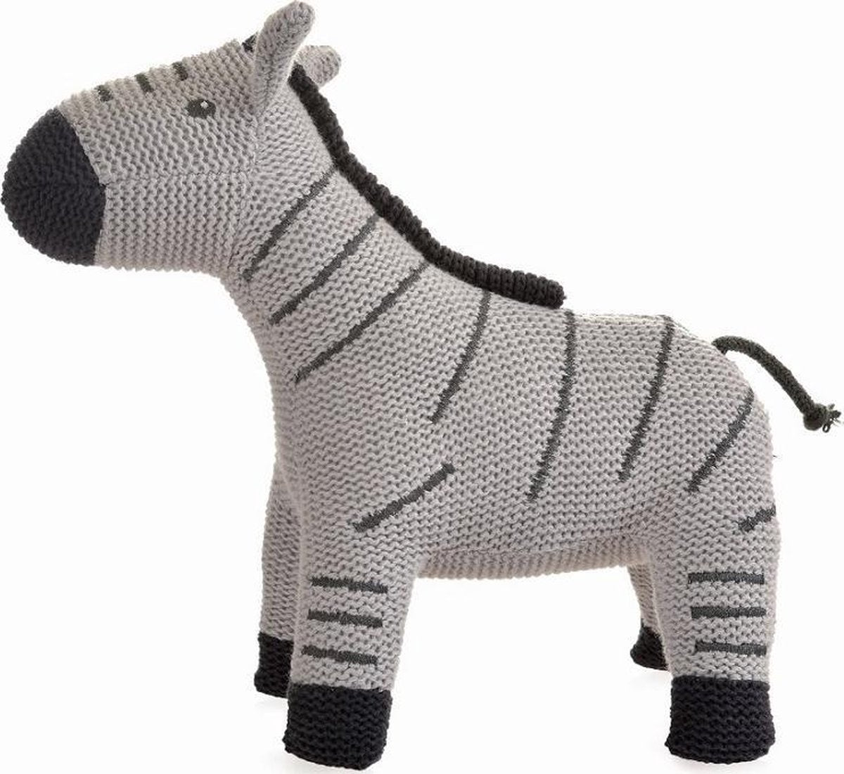 Egmont Toys Rammelaar gebreid ZÃ©bulo zebra 20x20 cm