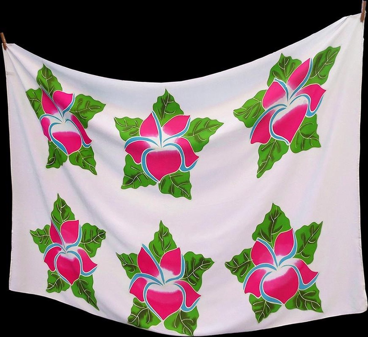 Beach Sarong Fuchsia-Roze Tropische Bloemen