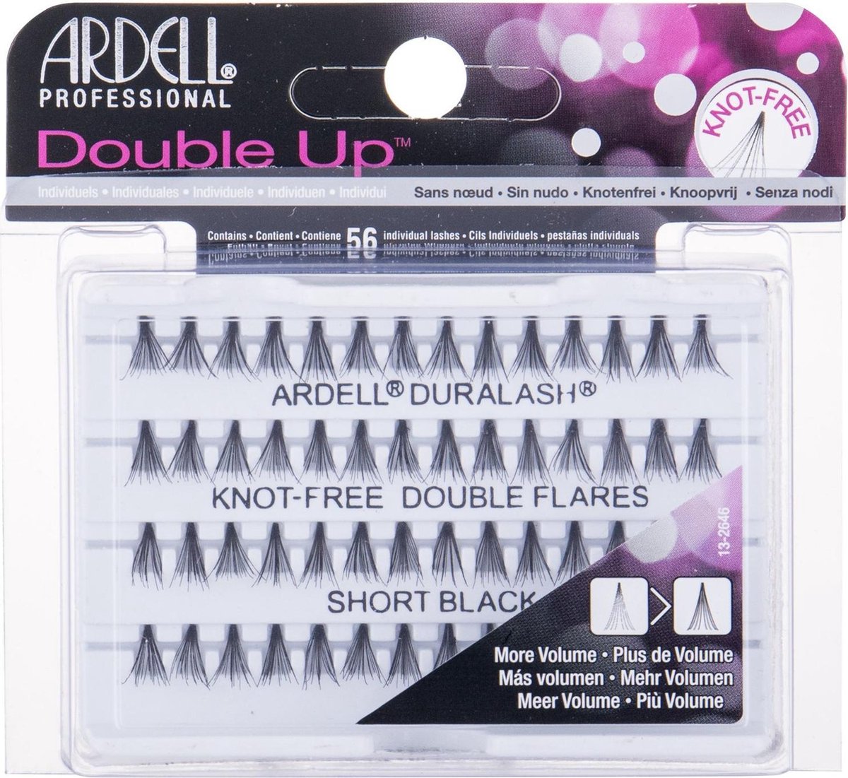 Ardell - Double Up Duralash Knot-Free Double Flares - Tufted Adhesive Eyelashes Without Short Black Nodule