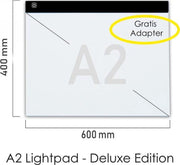 A2 Lichtbak voor Diamond Painting en Tekenen - mét 3 lichtsterktes - A2 Lightpad diamond painting en accessoires - Tekenborden - Lightpads