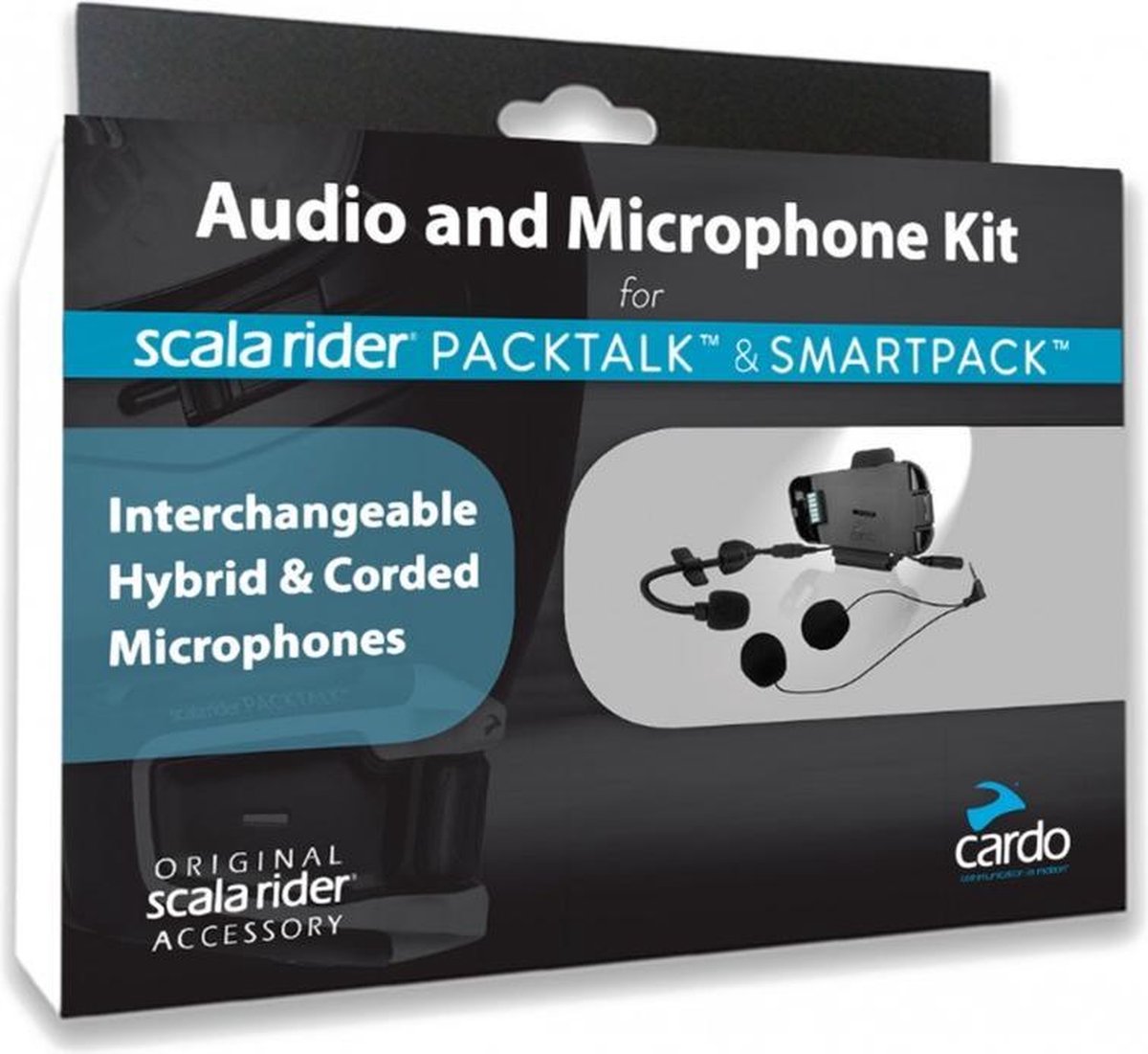 Cardo Scala Rider PACKTALK en SMARTPACK Audio en Microfoon kit