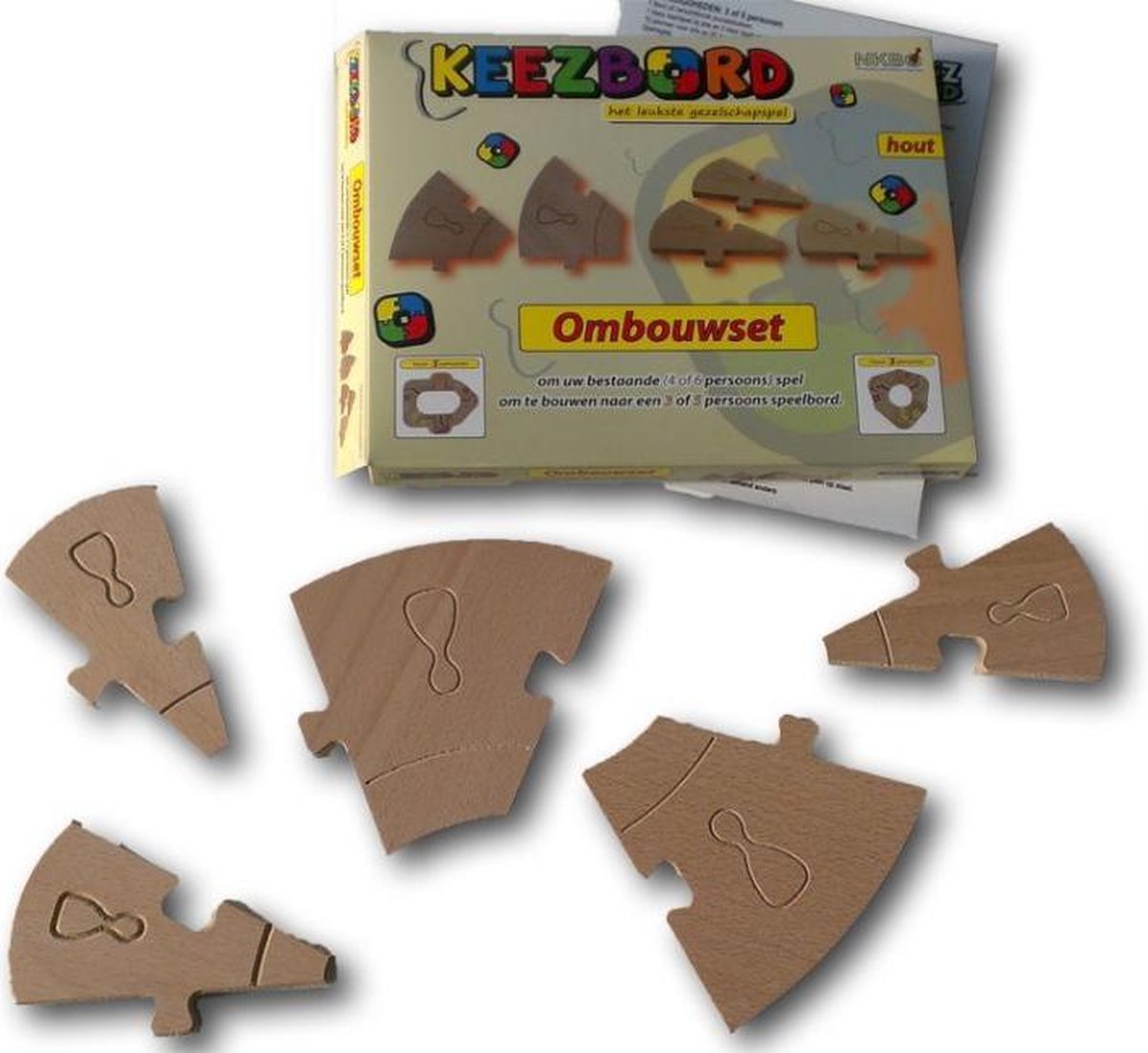 Keezbord Ombouwset 3-5-7 Personen Hout