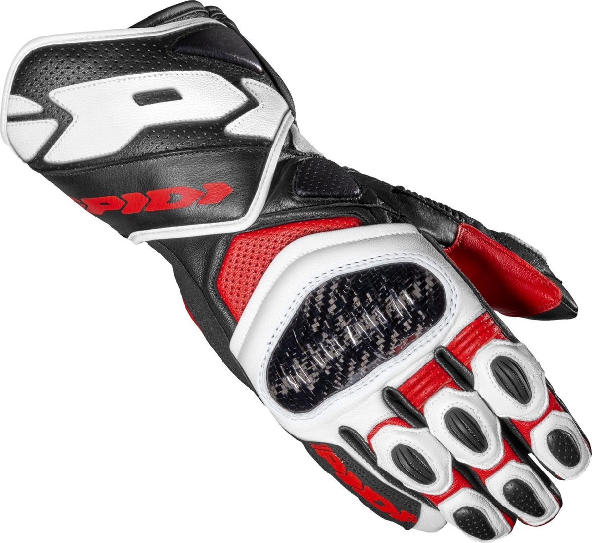 Spidi Carbo 7 Red Motorcycle Gloves 2XL