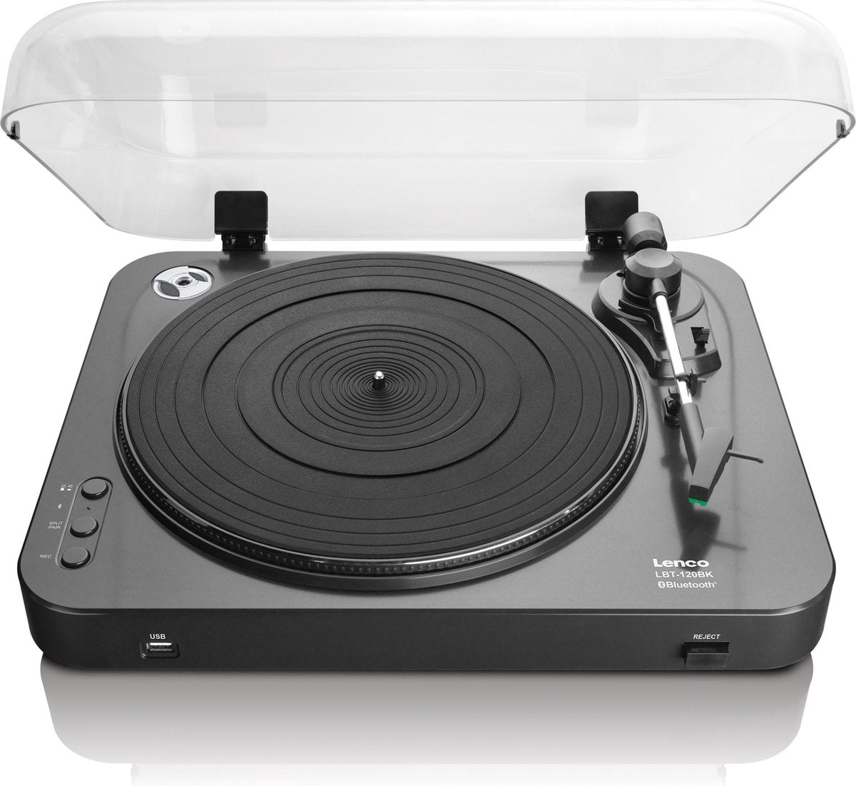 Lenco LBT-120BK - Platenspeler met Bluetooth - Zwart