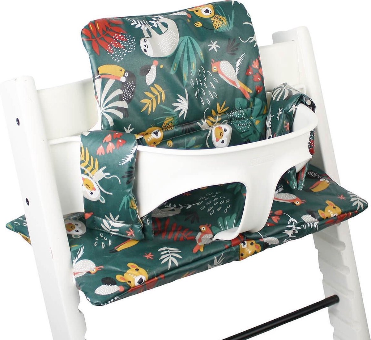Ukje Kussenset voor Stokke Tripp Trapp - Geplastificeerd - Groen aap