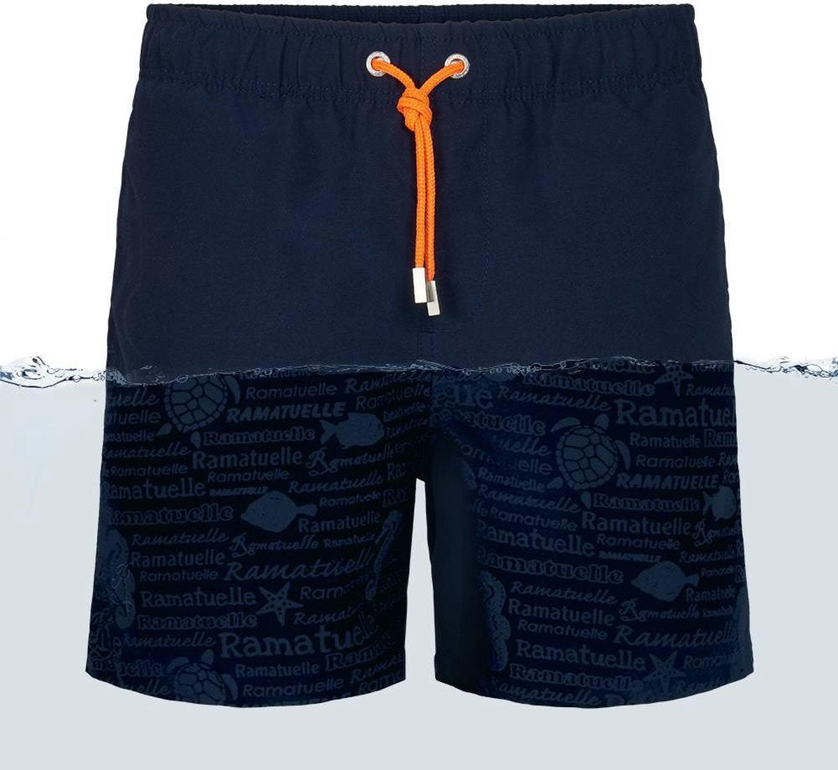 Ramateulle - Heren Zwembroek Magic Print Blauw - L