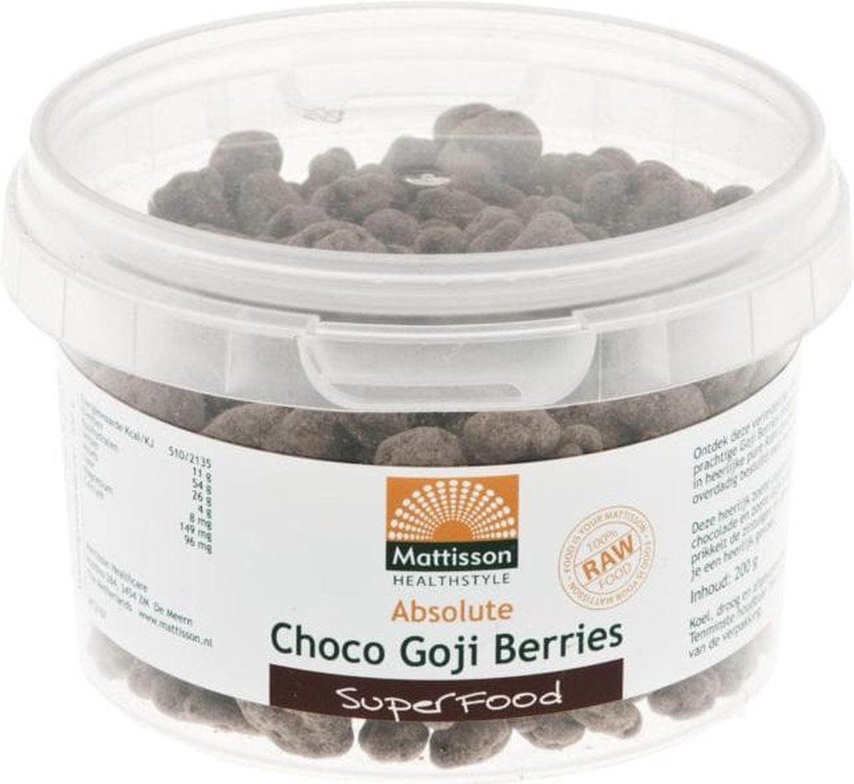Mattisson Absolute Raw Choco Goji Berrie 200gr