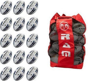 Gripper rugbybal bundel - Wedstrijd/training - Met draagtas - Maat 5 - Rood - 15 stuks