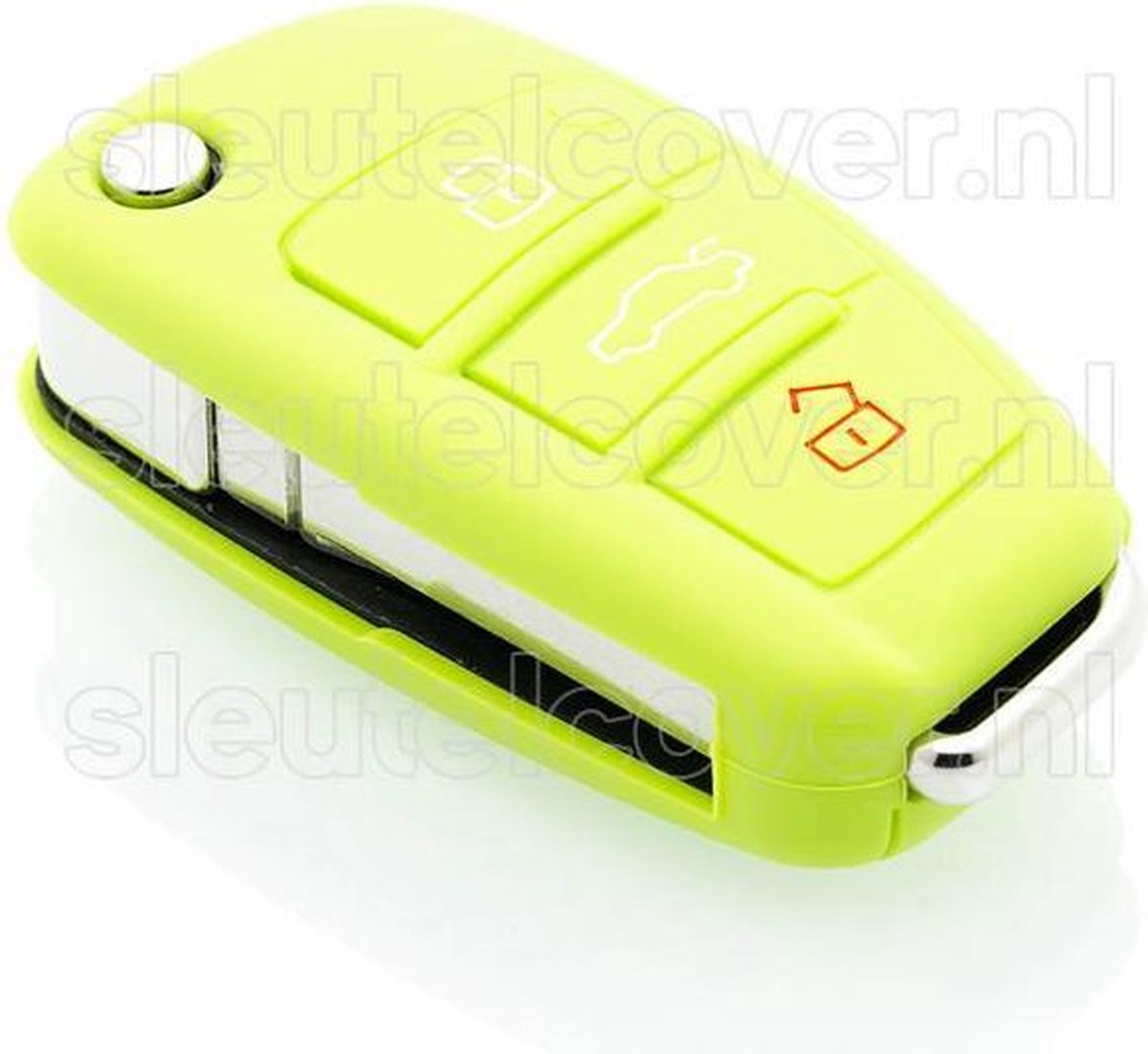 Audi SleutelCover - Lime groen / Silicone sleutelhoesje / beschermhoesje autosleutel