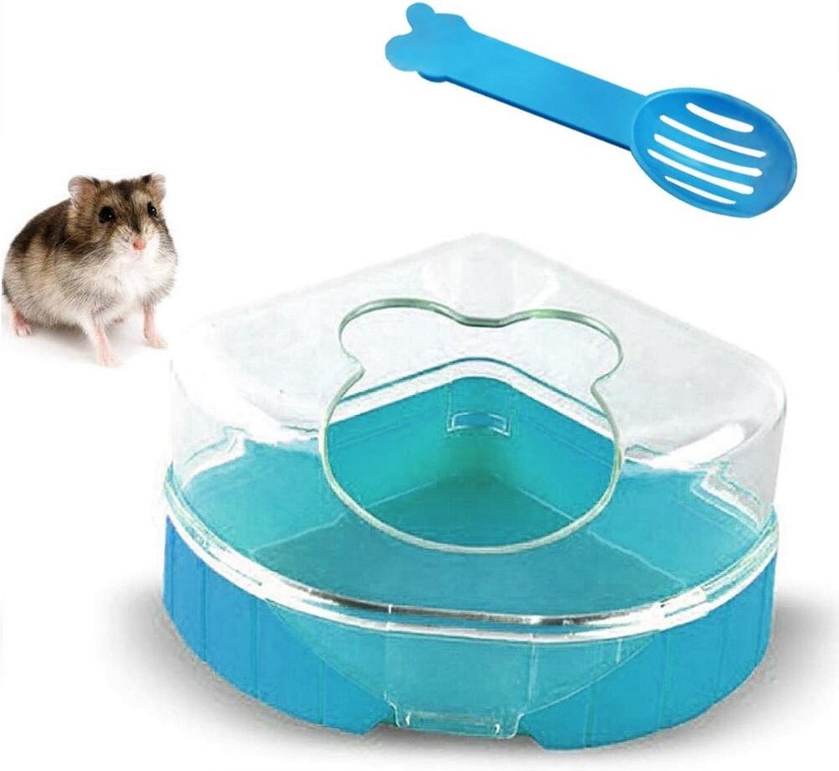 Dierplezier – Dierentoilet - Toilet voor knaagdieren - Hamstertoilet - knaagdieren badkamer – Met schep – Wc knaagdieren