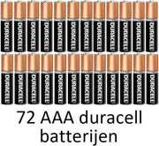 72 stuks AAA Duracell alkaline batterijen