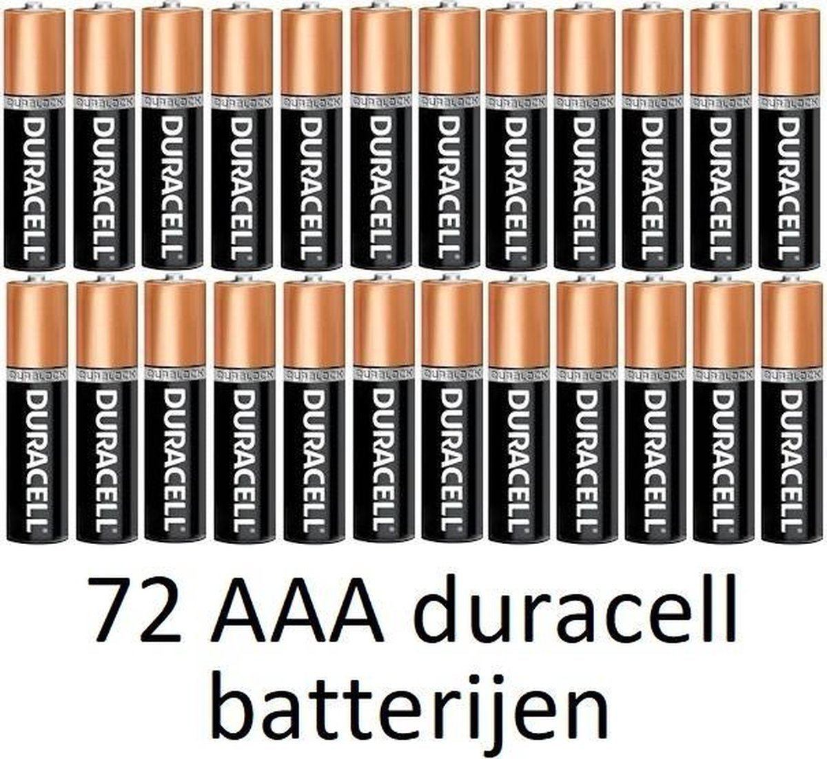 72 stuks AAA Duracell alkaline batterijen