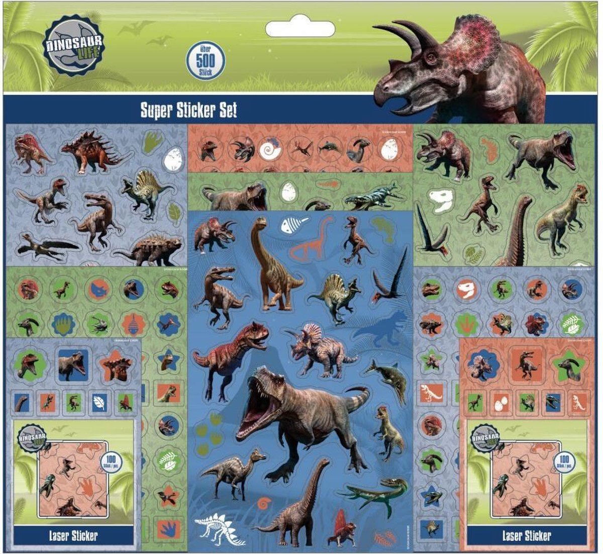 Stickerset Dinosaurus 500+ Stickers