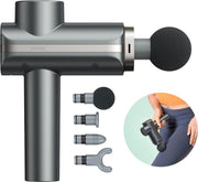 Baseus - Massage Gun -  4 Opzetstukken - Klopmassage & Vibratie Massage - Opbergtas - Space Gray