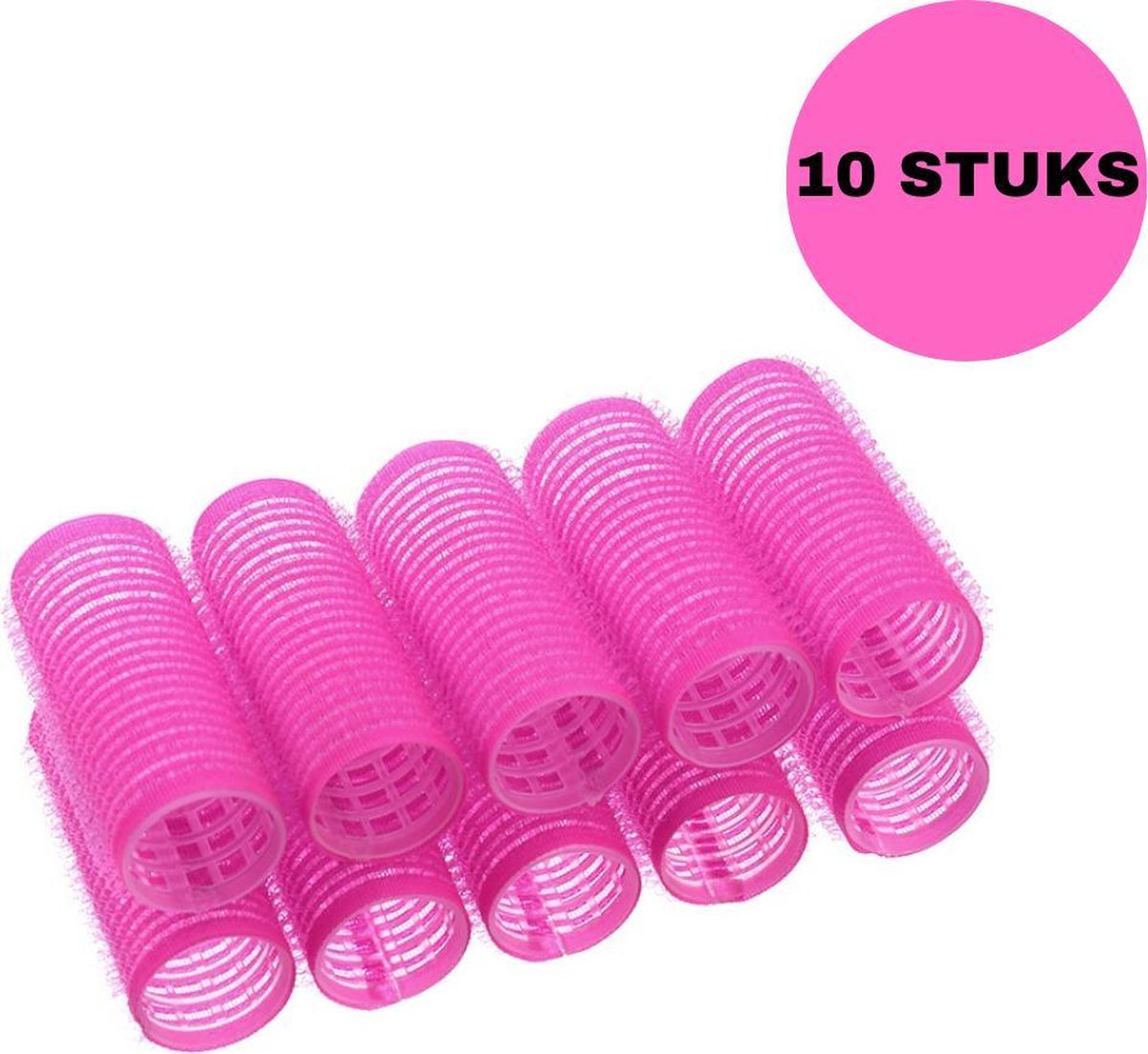 Professionele Haarkrulset 10-delig Roze - Heatless Curls Krulspelden - Watergolf Haarrollers - Kleefrollers - Hoge kwaliteit Haarkrullers