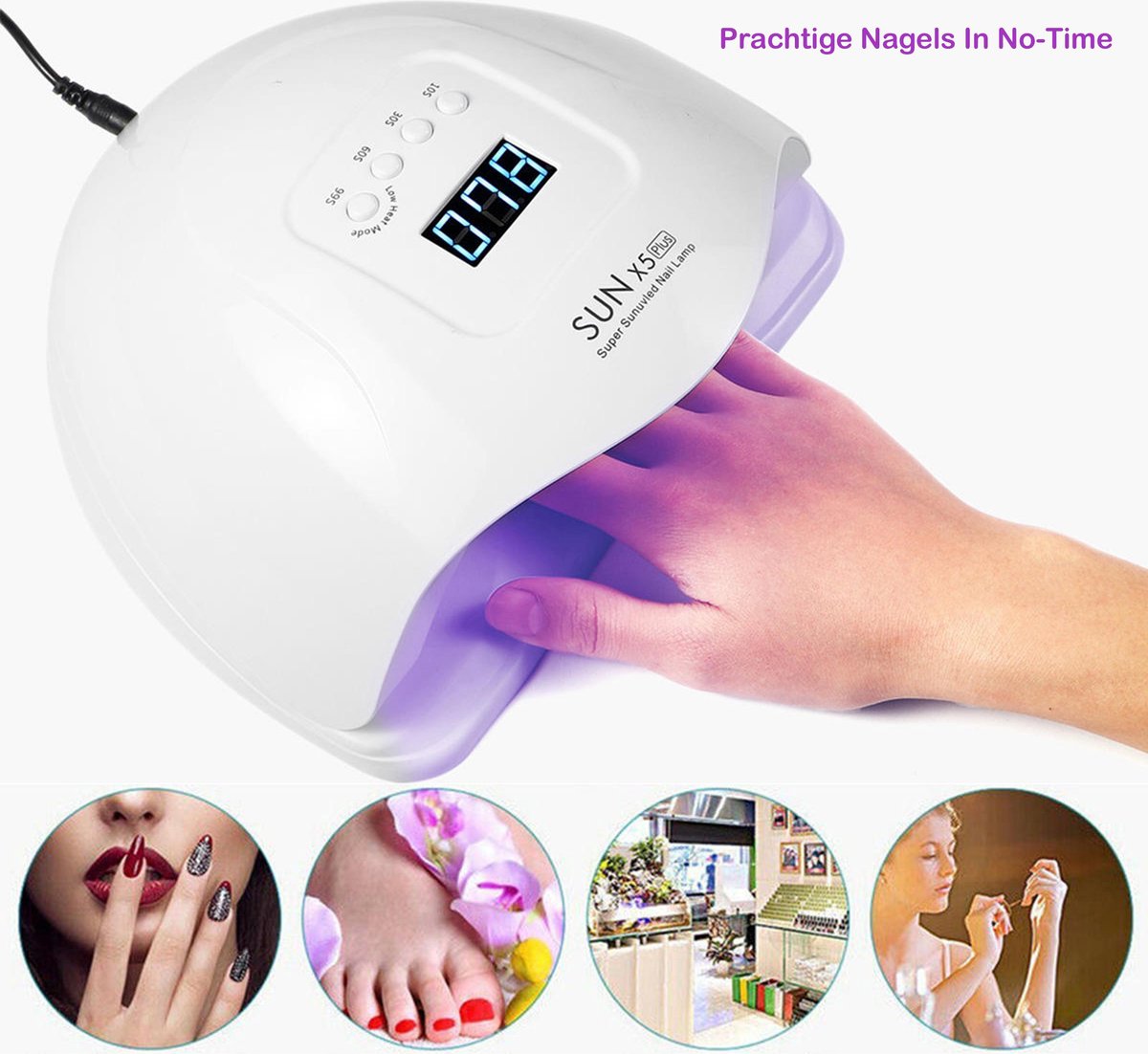 Sun X5 Nageldroger UV Lamp 54 Watt 36 Leds - Gelnagels-