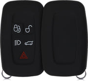 kwmobile autosleutelhoes voor Land Rover 5-knops autosleutel - Siliconen beschermhoes in zwart