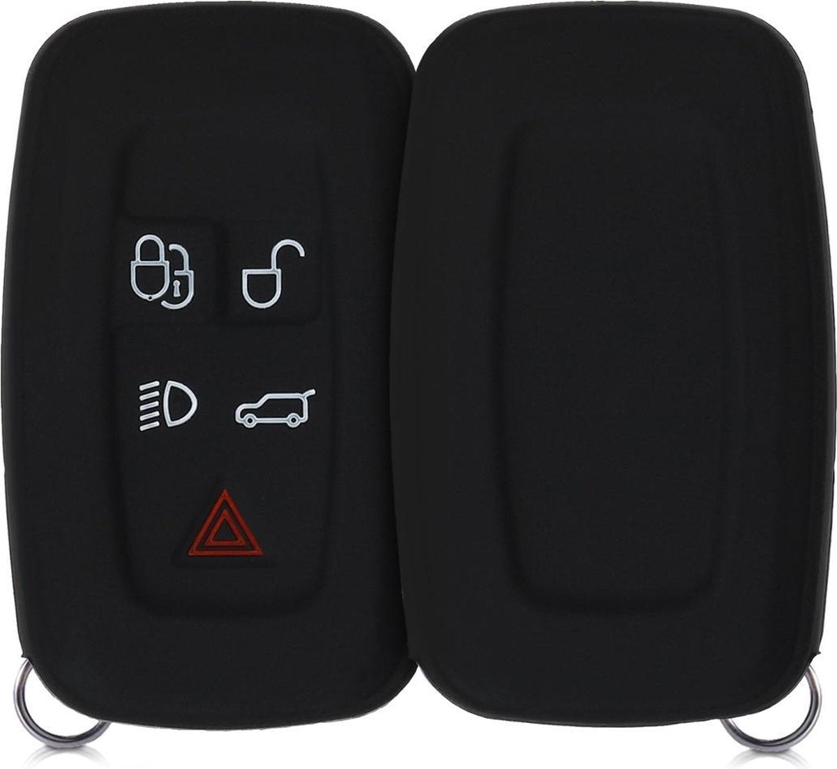 kwmobile autosleutelhoes voor Land Rover 5-knops autosleutel - Siliconen beschermhoes in zwart