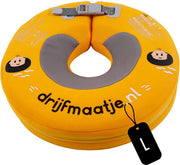 Drijfmaatje Babyfloat - Baby Zwemband - Nekring/Zwemring/Zwemkraag - 0-12 maanden - Baby Spa - Luchtvrij - Geel maat L