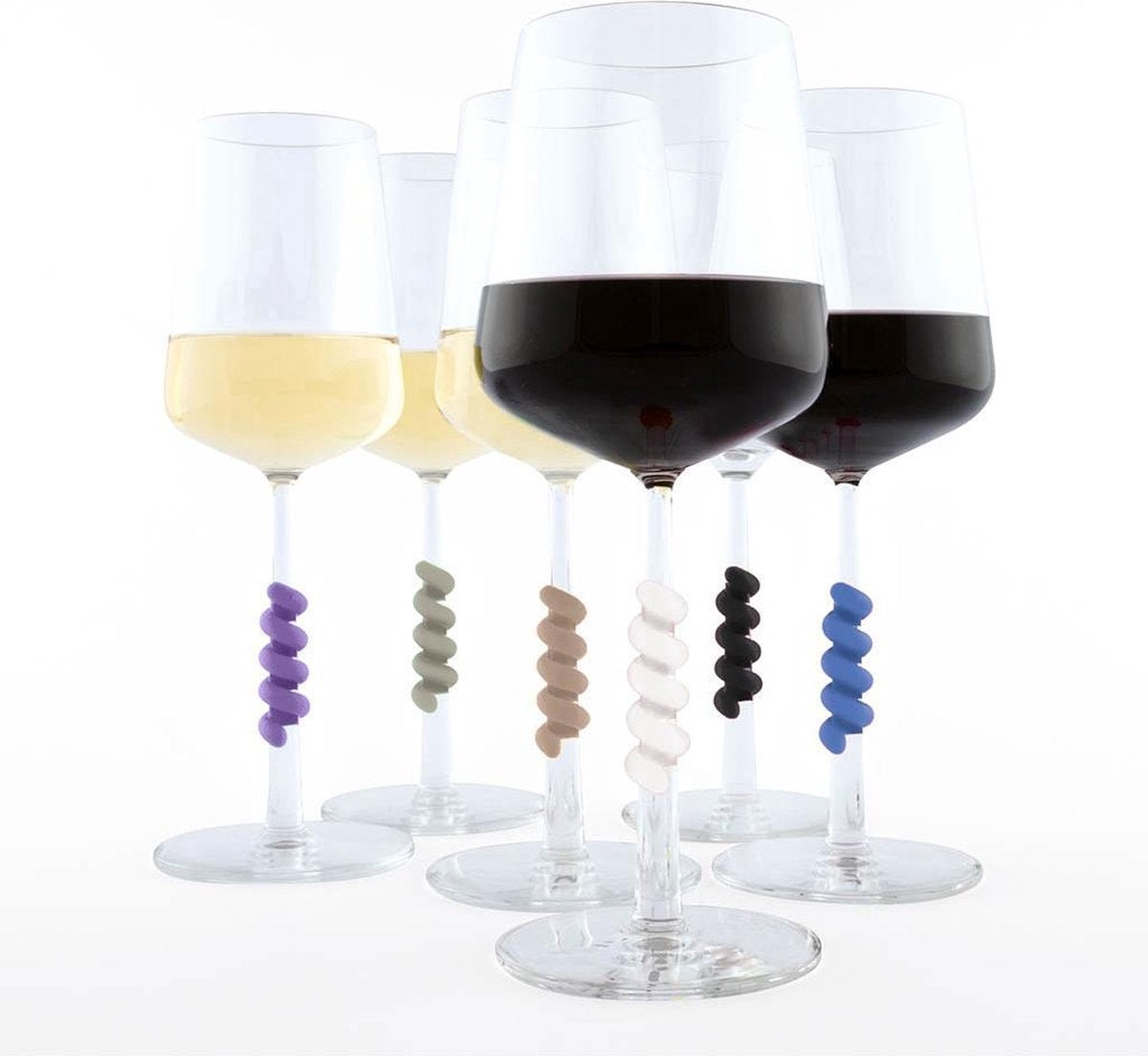 glazen markeren met Wine Glass Twister klassieke kleuren