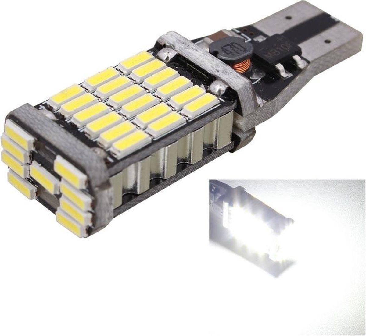 2 STKS T15 W16W 9 W 450LM Wit Licht 45 LED 4014 SMD Auto Remlicht Reverse Lamp Parking Gloeilamp