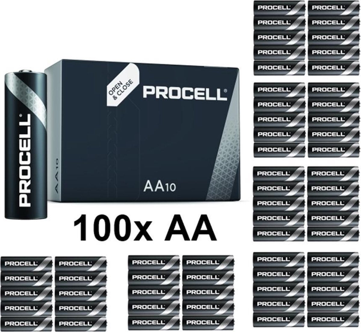PROCELL  AA LR6 MN1500 1.5V penlite - 100 Stuks (10 pakjes a 10st) -