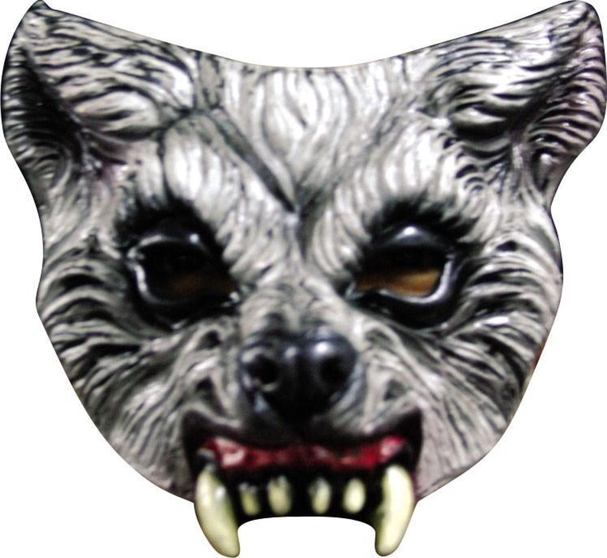 "Halfmasker van een bloeddorstige wolf voor volwassenen (Halloween) - Verkleedmasker - One size"