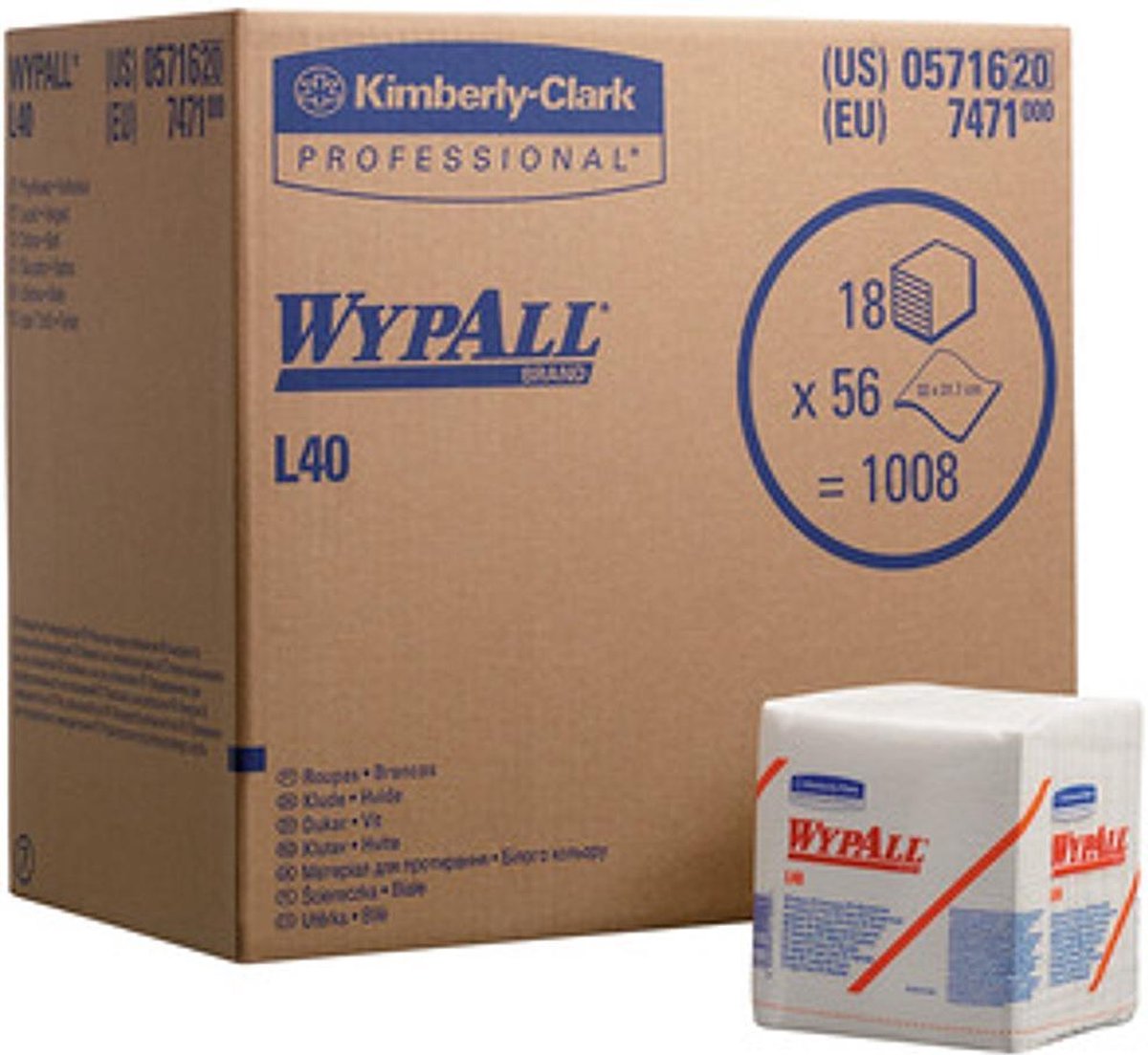 Wypall | L40 poetsdoeken | Wit | 36