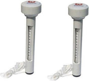 2x Drijvende zwembad thermometer