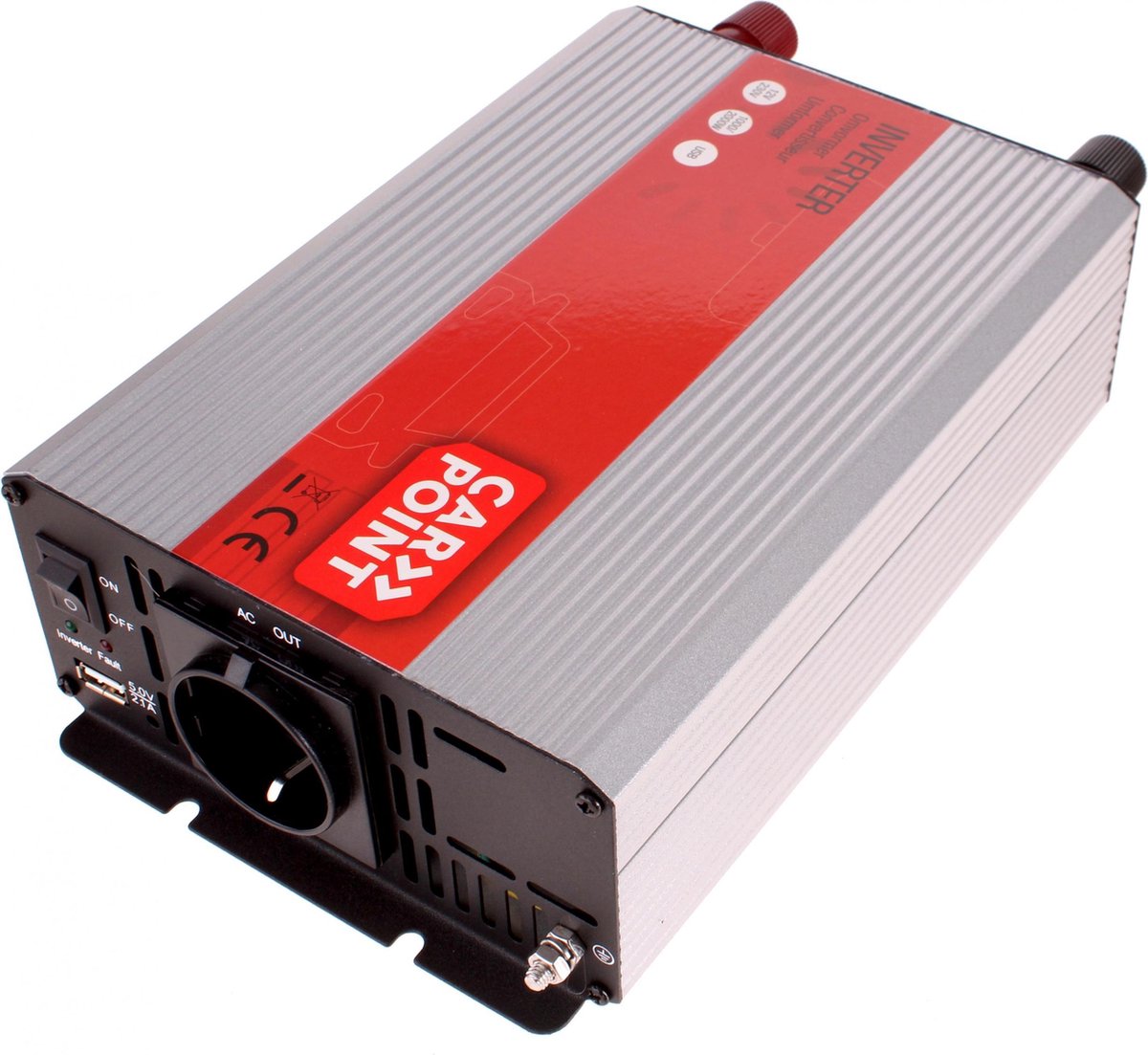 Carpoint Omvormer 12V>230V 1000W  accu kabel
