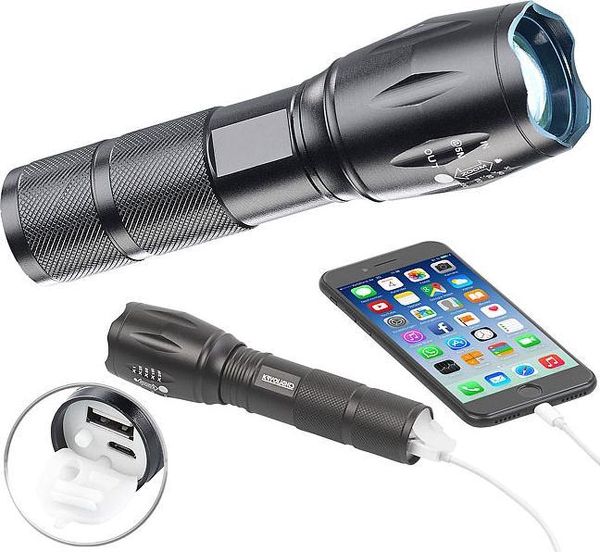 Pearl Zaklamp & Powerbank USB 2 in 1 | 260lm 10W