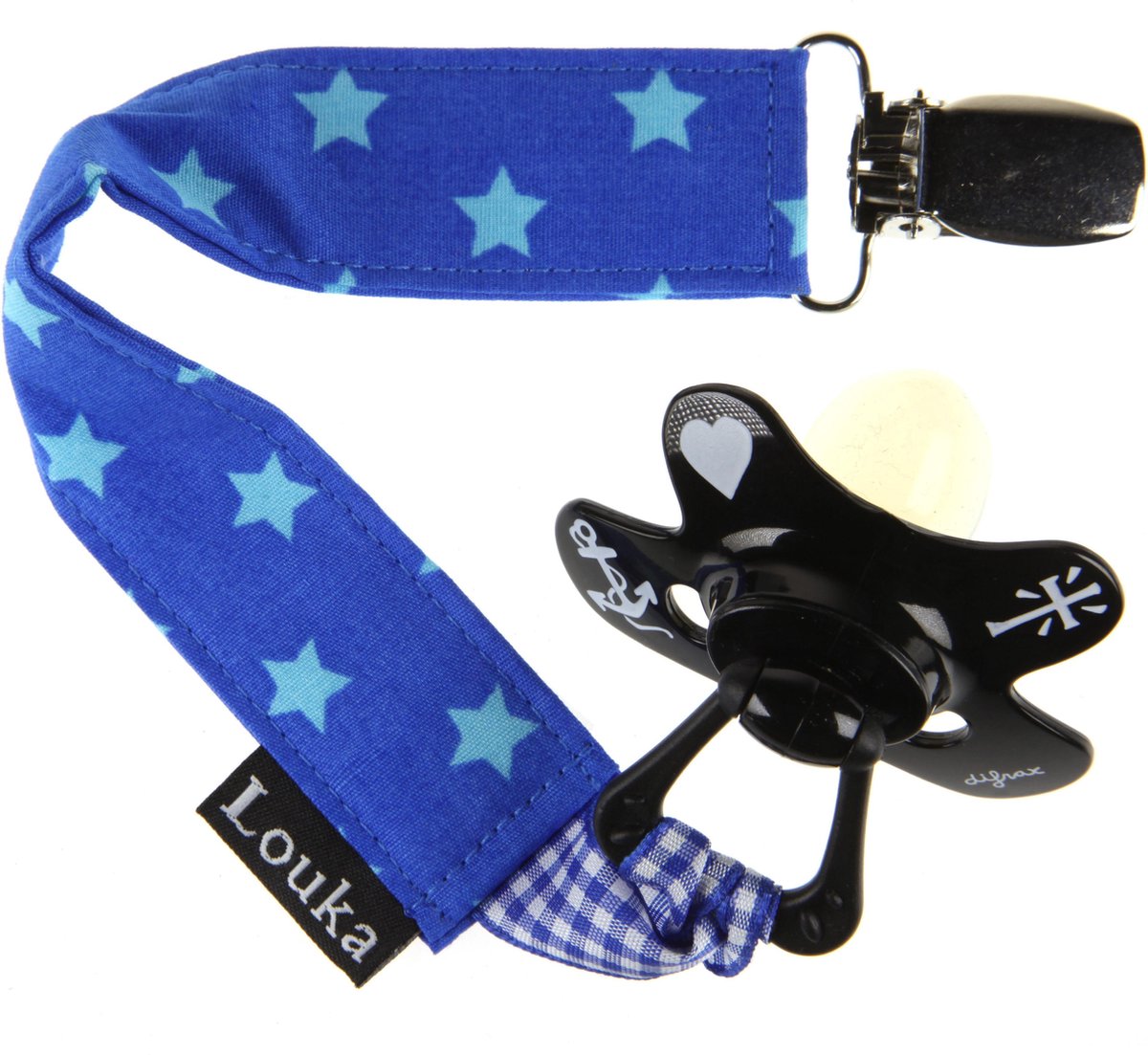 Louka Speenkoord blauw met blauwe ster