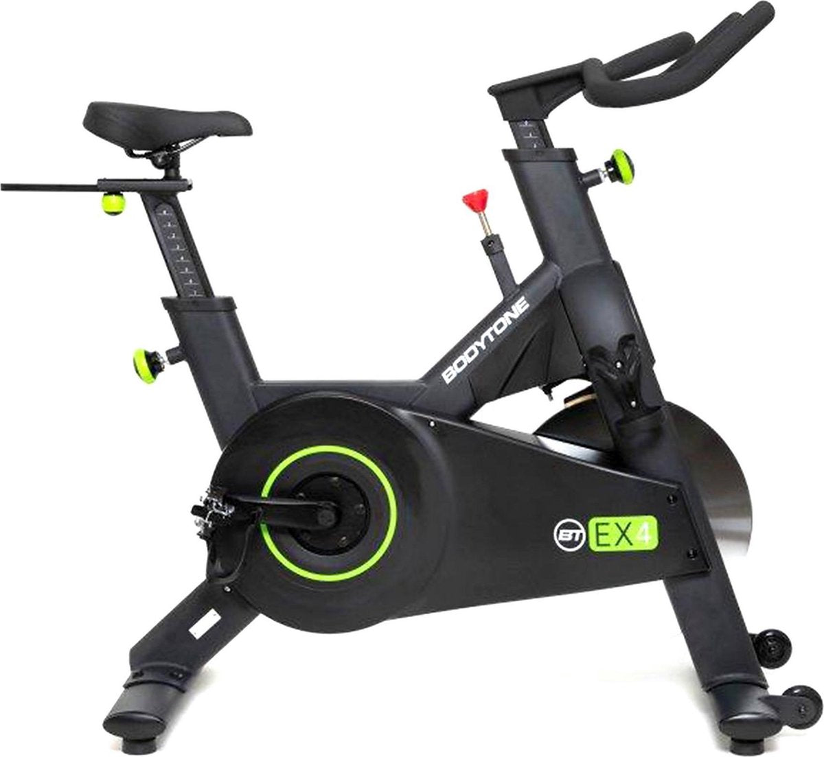 Bodytone Ex4 Indoor Spinningfiets - Poly V-Belt Aandrijving – Inclusief Bidonhouder– Zwart - Maat ONESIZE