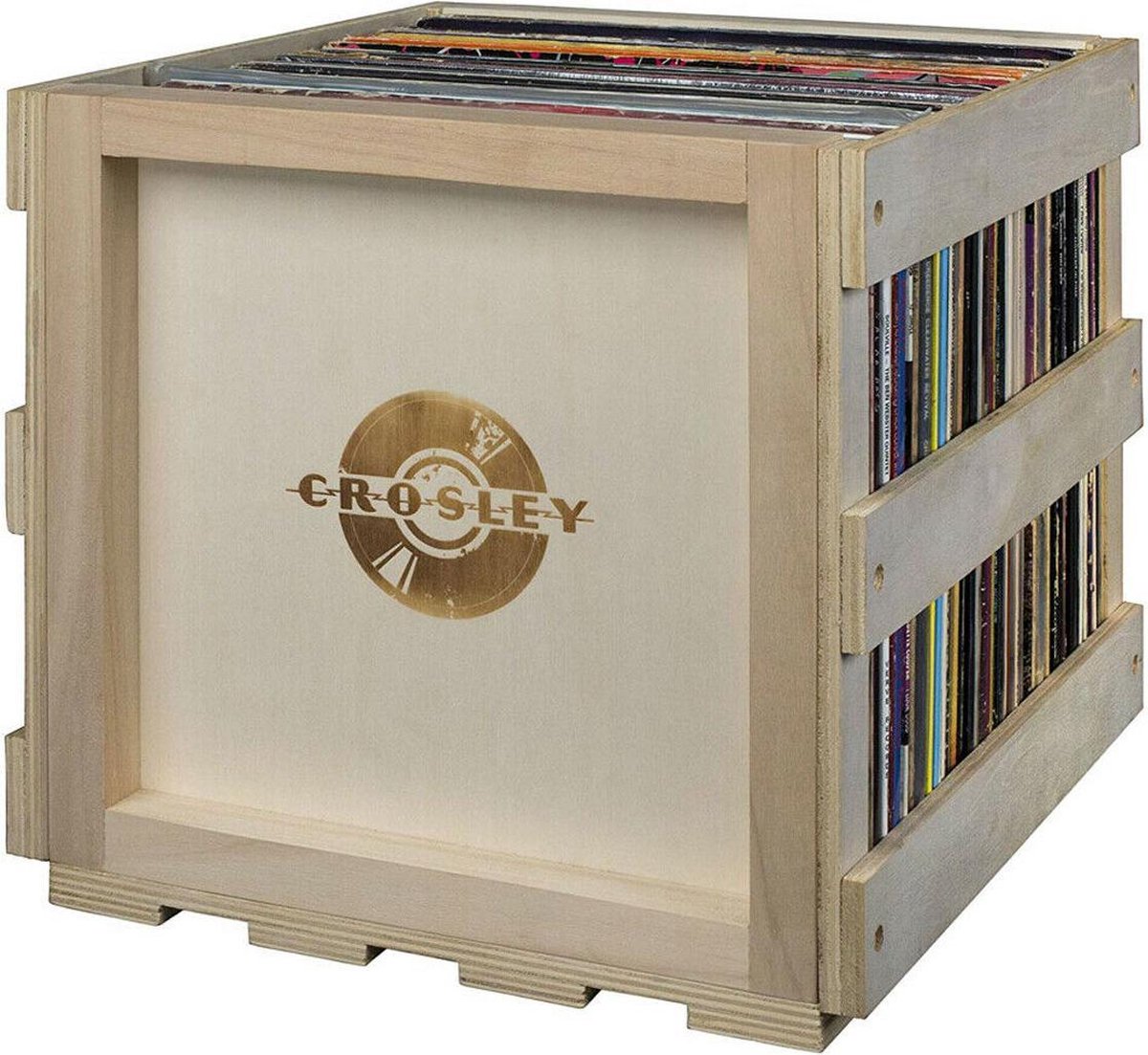 Crosley Stapelbare Vinyl Platen Opslag Krat - Naturel