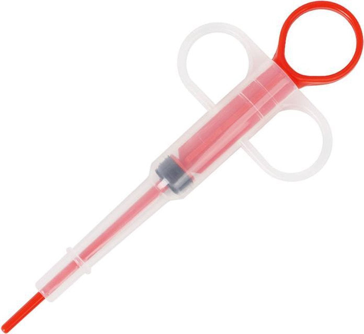 Pillenschieter rood / pillengever / pill popper / voedingsspuit - hulpmiddel medicatie voor kat / hond / konijn / etc.