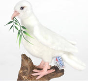 Pluche witte duif 20 cm