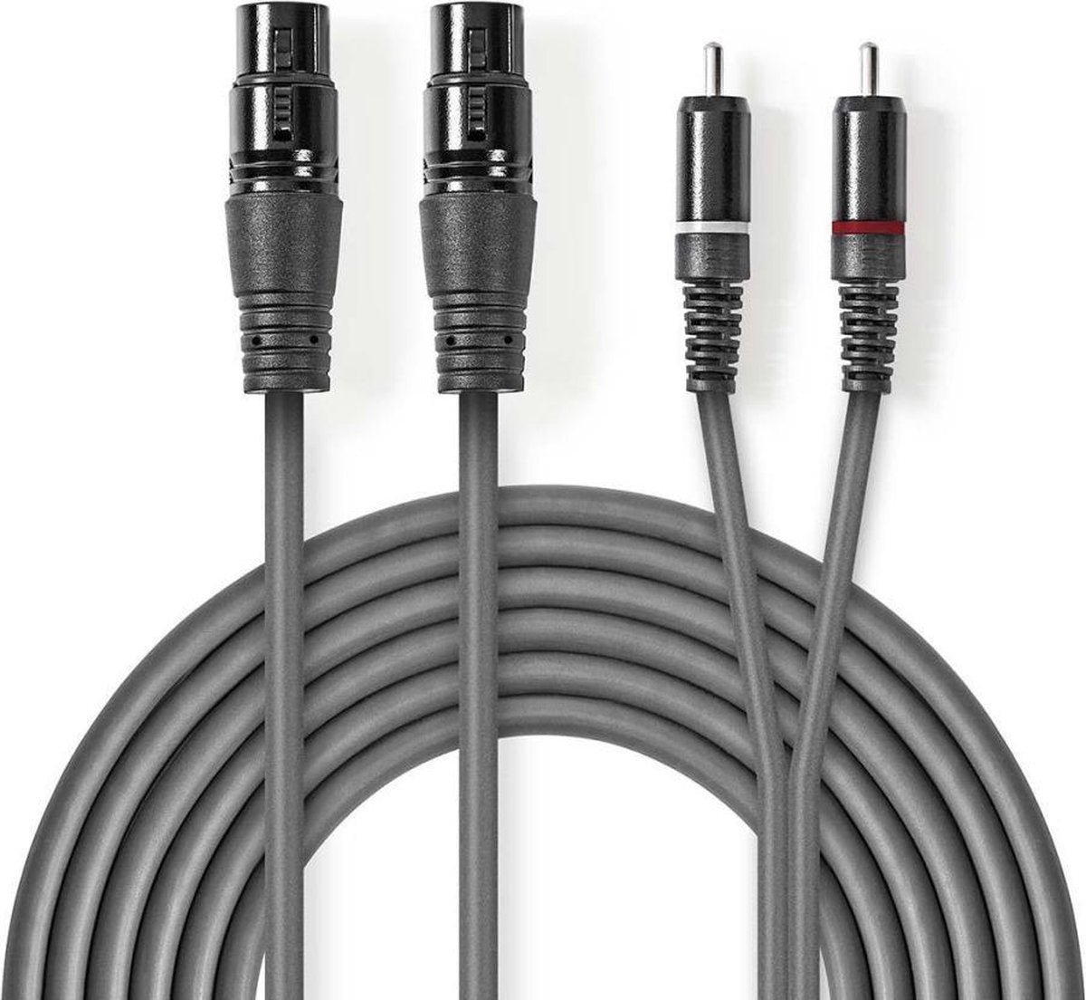 XLR-Audiokabel | 2x XLR 3-pins female - 2x RCA male | 3