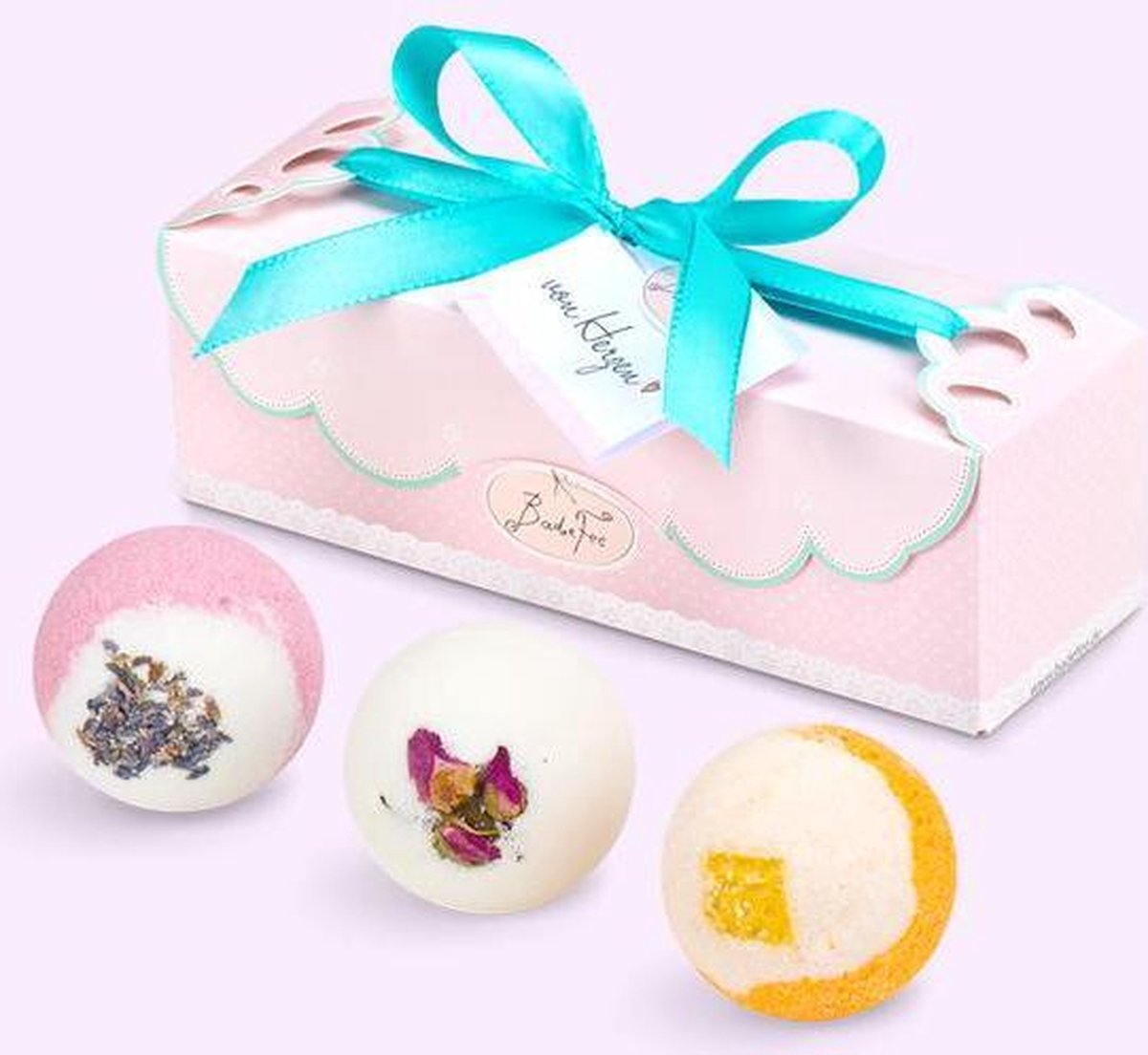 Badefee badbom met een wellnessfactor klassiek - cadeaudoos drie soorten