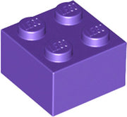 LEGO 3003 Steen 2x2 Donker Paars (100 stuks)